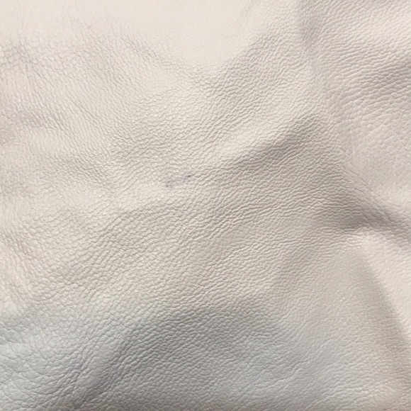 NWT Zara Off White Faux Leather Ruffle Strap Dress - Picture 8 of 8